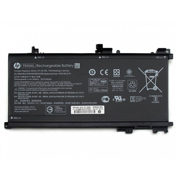 HP Omen 15-ax000 Wiederaufladbare Batterien